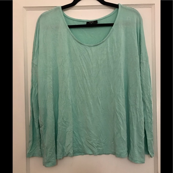 🖤5/$20 Nasty Gal Turquoise Flowy Top - Picture 2 of 5